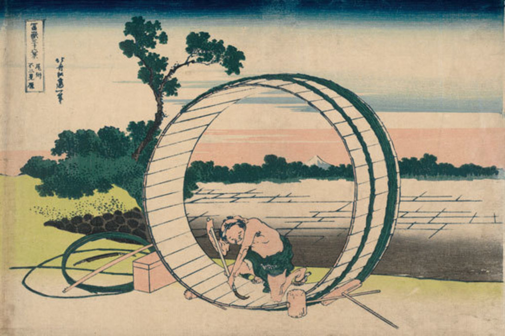 桶屋の富士」と広重さんの「うちわ絵」 葛飾北斎 「名所江戸百景 冨嶽